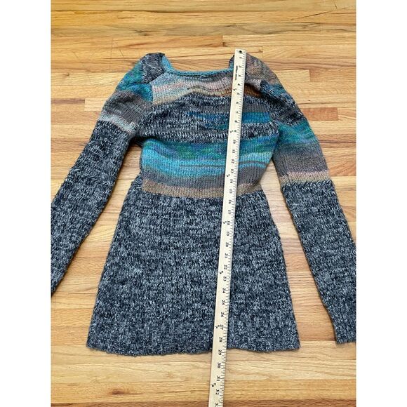 Sleeping On Snow by Anthropologie Women's S Gray Sweater Acrylic Duster Cardigan - Picture 8 of 11
